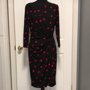 Catherine Malandrino red and black polka dot dress. Size M